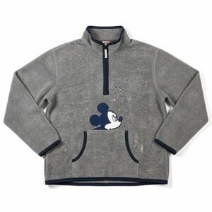 Vintage 90s Women's 1X Mickey Unlimited Mouse Butterfly Fleece Camp Serenity